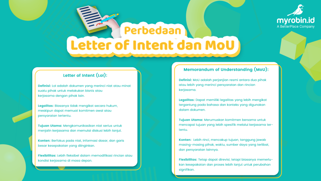 Letter of Intent (LoI): Definisi, Jenis, dan Bedanya dengan MoU | MyRobin